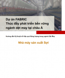 Hướng dẫn kỹ thuật về hiệu quả năng lượng trong ngành Dệt May - Nhà máy sản xuất Sợi